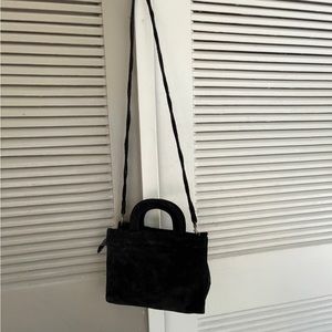 Vintage DKNY, black suede crossbody bag